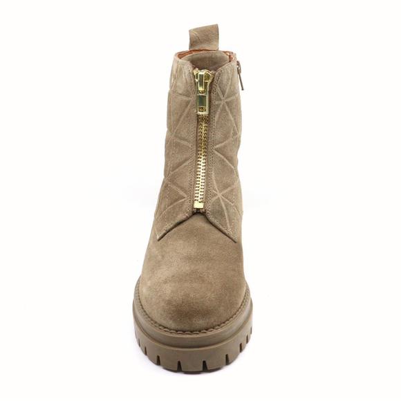 NEW ATELIERS carson combat boot in taupe suede - Picture 2 of 9
